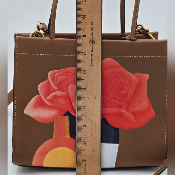 🔥SALE🔥💥NWT💥 Coach x Tom Wesselmann Floral Tote Leather Bag  💫DEFECT💫 - Picture 11 of 16